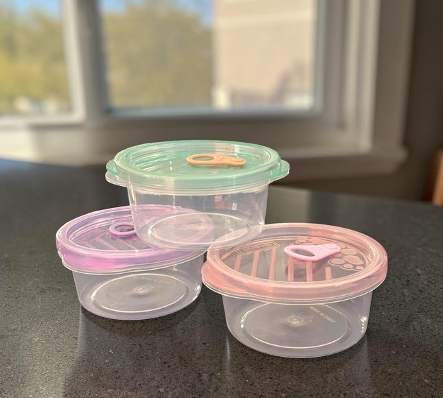 3 Toppers Circulares con Tapas de Colores