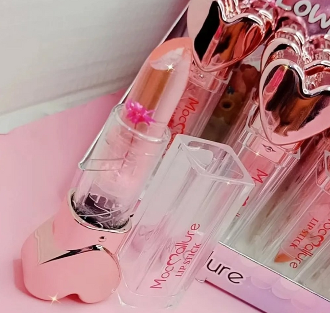 24 Labiales con flor corazón $17.68 c/u