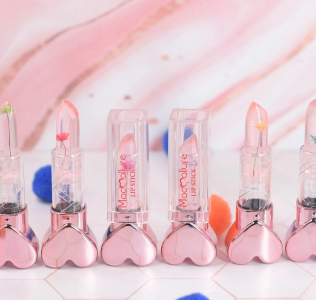 24 Labiales con flor corazón $17.68 c/u