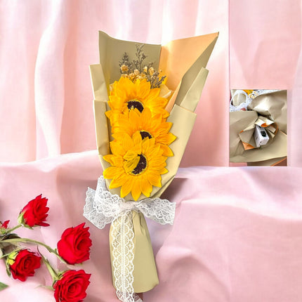 3 Regalo Flores en Bolsa Decoradas $59 c/u