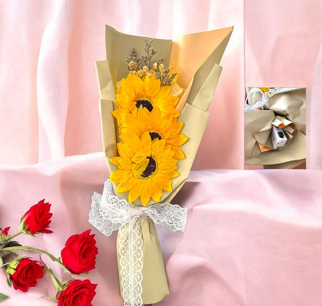 3 Regalo Flores en Bolsa Decoradas $59 c/u