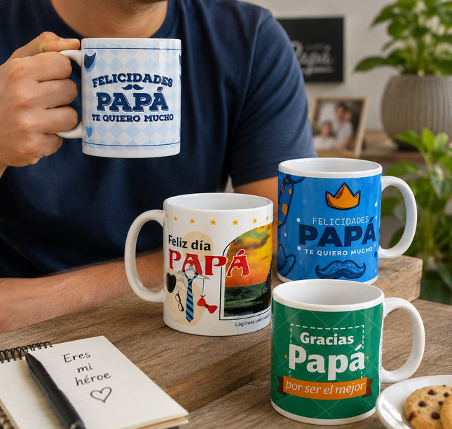 3 Taza para el Día del Padre Decorada $29 c/u