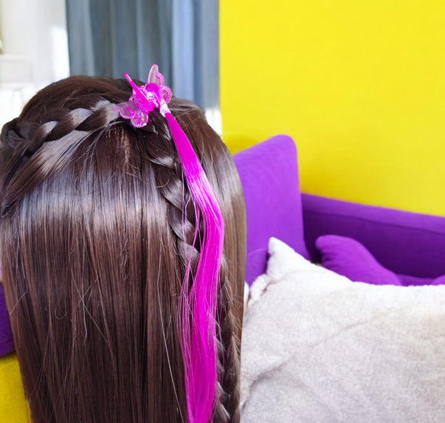 12 Pares de pincitas mariposas con Extensiones de colores $6.5 c/u