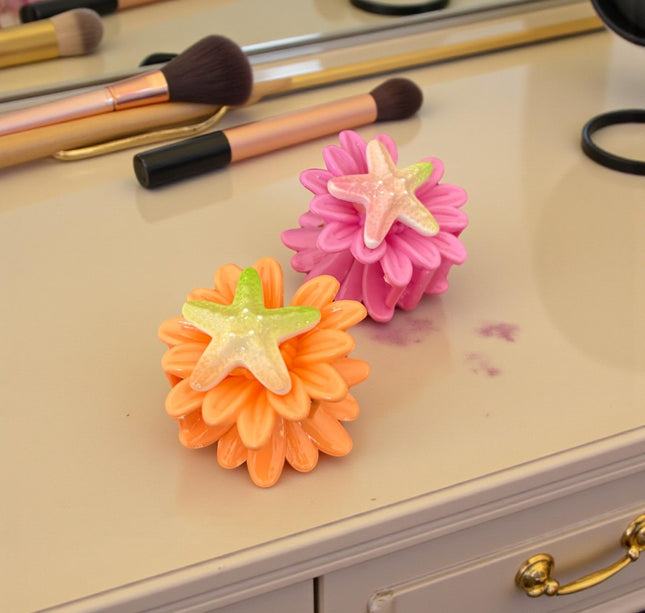 12 Pinzas Florecitas Marinas Colores $4.5 c/u