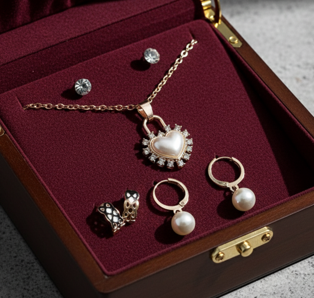12 Collares con dije brillos $6.12 c/u