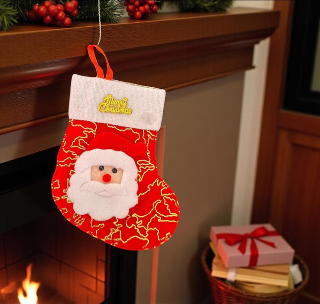 12 Botita Navideña Mediana con Santa $16.29 c/u