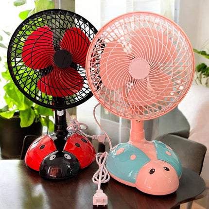 Ventilador Catarina de Colores Rojo/Rosa