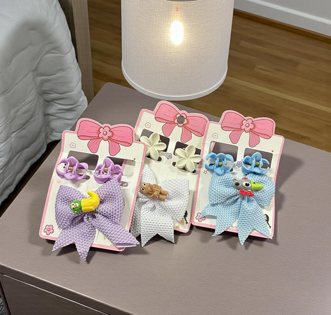 12 Sets Moñito y Pincitas "Tralalero" $6.5 c/u