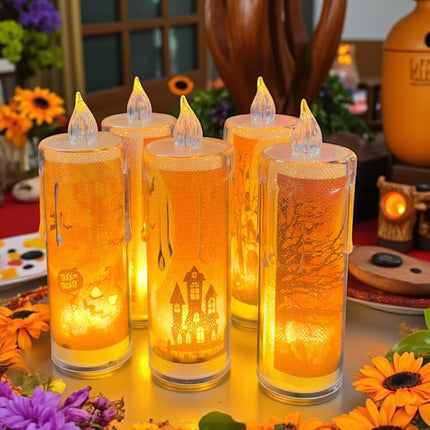 24 Velas de Luces Decoradas Halloween $11.56c/u