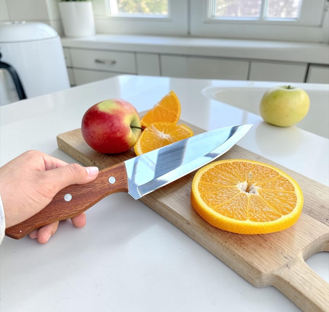 Cuchillo para Cocina con Mango de Madera