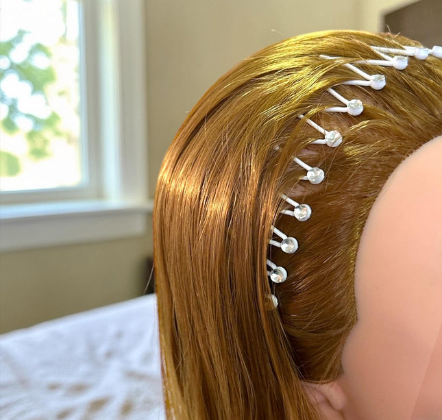 12 Diademas de Peine Espiral con Pedreria $5.5 c/u