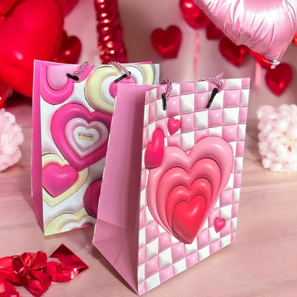 12 Bolsas de Regalo Corazones $6.9 c/u