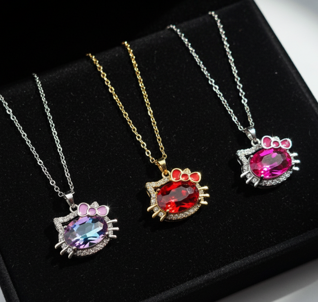 12 Collares Kitty Acero Inoxidable $33 c/u
