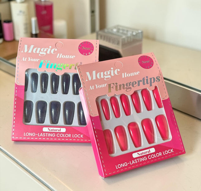 12 Uñas Postizas Colores Magic $9 c/u