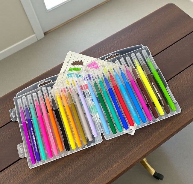 Exclusivo Tienda en linea 💥💎Estuche con 24 Plumones de Colores Punta Fina
