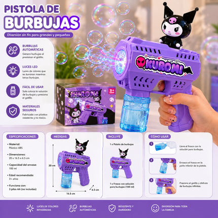Pistola de Burbujas Kuromi