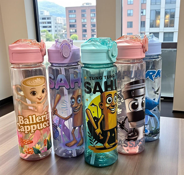 Botella para Agua Colores "Tralalero"