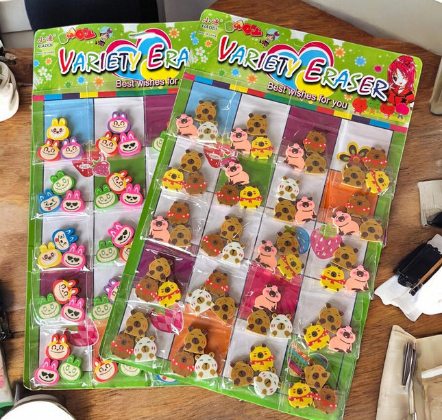 20 Sets de 3 Gomas Labubus/Capibaras $2.9 c/u