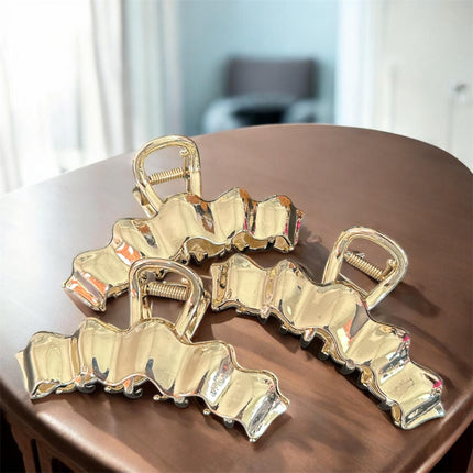 12 Pinzas Metalicas Doradas/Plateadas $11.7 c/u