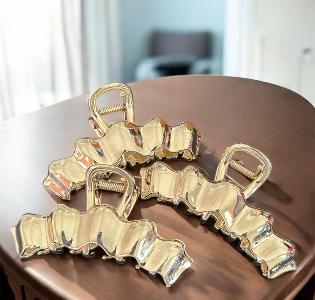 12 Pinzas Metalicas Doradas/Plateadas $11.7 c/u