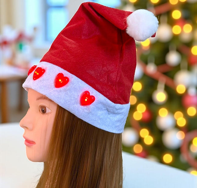 12 Gorros Navideños con Luz con Figuras 3D $20.84 c/u