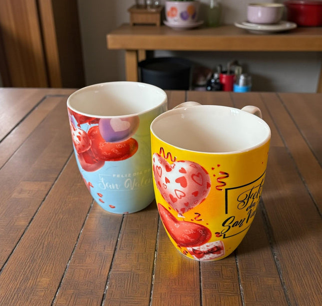 3 Taza "Feliz Día "  Ceramica $29 c/u