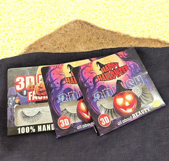 12 Pestañas Clasicas Halloween $7.5 c/u