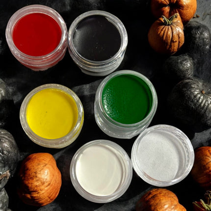 6 SETS PINTURAS MAQUILLAJE HALLOWEEN $29 C/U