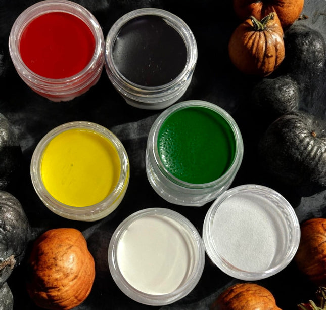 6 SETS PINTURAS MAQUILLAJE HALLOWEEN $29 C/U