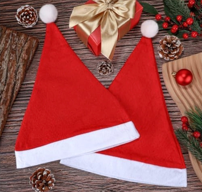 12 Gorro Navideño Santa $4.9 c/u