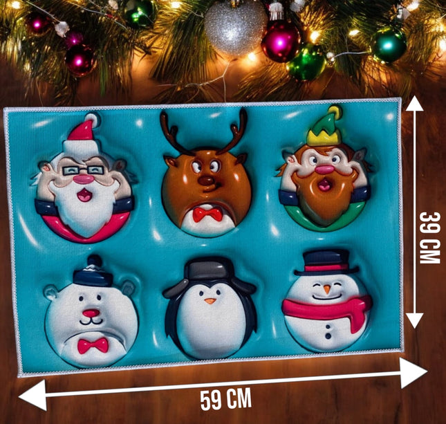 6 Tapetes Navideños con costuras $29 c/u