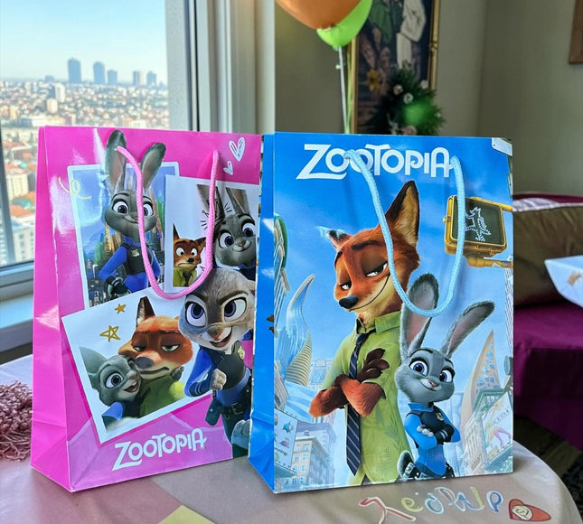 12 Bolsas de Regalo Zootopia 24cm*7cm*18cm $7 c/u