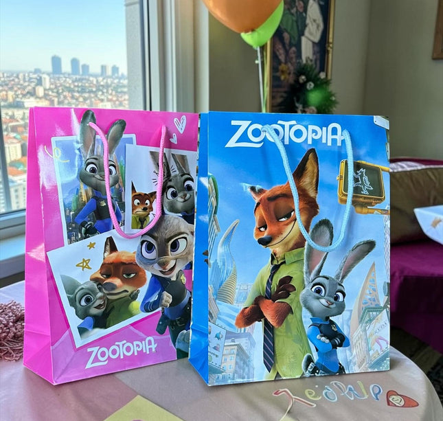 12 Bolsas de Regalo Zootopia 24cm*7cm*18cm $7 c/u