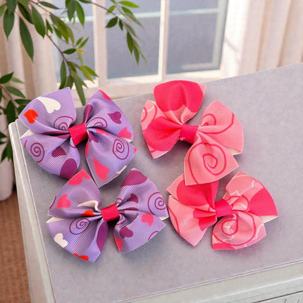 12 Pares de Moñitos "San Valentin" Corazones $5.7 c/u