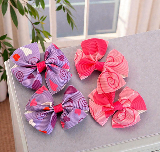 12 Pares de Moñitos "San Valentin" Corazones $5.7 c/u