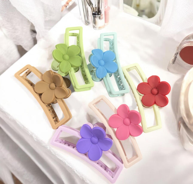 12 Pinzas Flor para Cabello Grandes $9.75 c/u