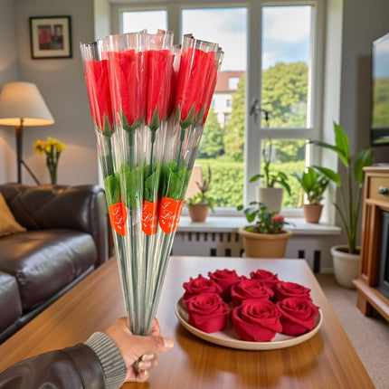 12 Rosas Individuales "San Valentin" $5.25 c/u