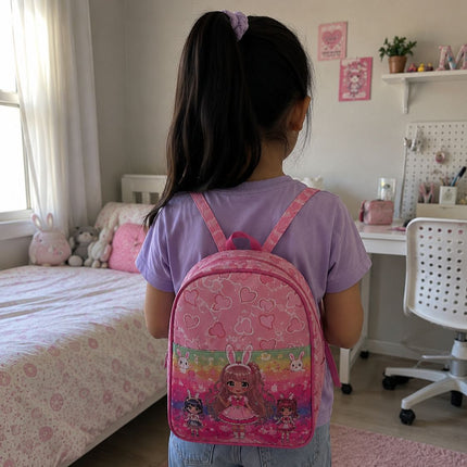 Mochila Infantil Estampada con Bolsa enfrente Niño/Niña 26cm*22cm*8cm