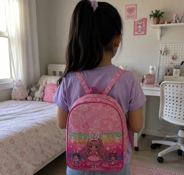 Mochila Infantil Estampada con Bolsa enfrente Niño/Niña 26cm*22cm*8cm