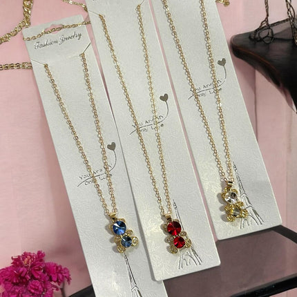 12 Collares de Ositos con Pedrería $9.2 c/u