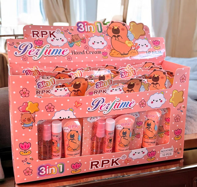 12 Sets Capibaras Locion, Crema, Balsamo Infantil $18 c/u
