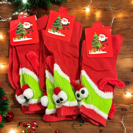 12 Calcetines con Manitas (Imán) Navideños $27 c/u