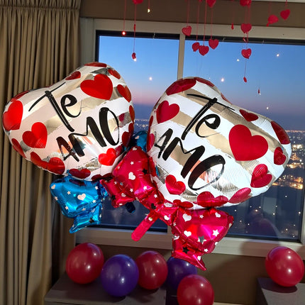20 Globos Corazon Maxi "Te Amo" 35 Pulgadas $18 c/u