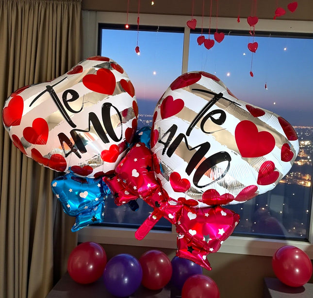 20 Globos Corazon Maxi "Te Amo" 35 Pulgadas $18 c/u