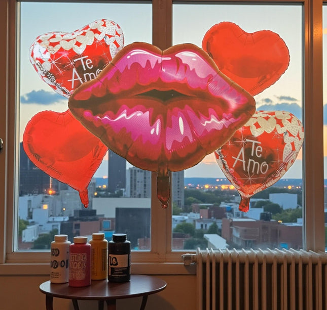 3 Sets 5 Globos Te amo  "San Valentin" $29 c/u