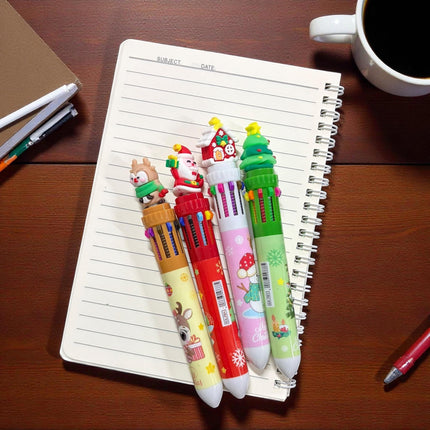 36 Plumas Navideñas Multitintas $13.20 c/u