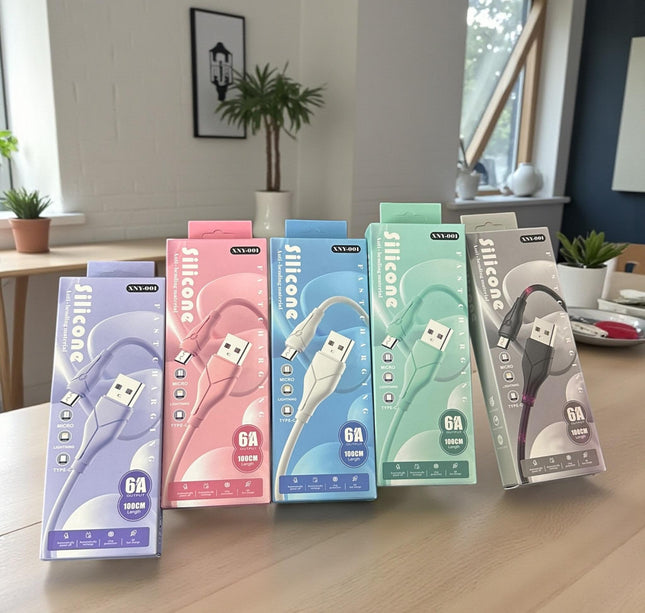 6 Cable USB C cargador  Diefrentes Colores $19 c/u