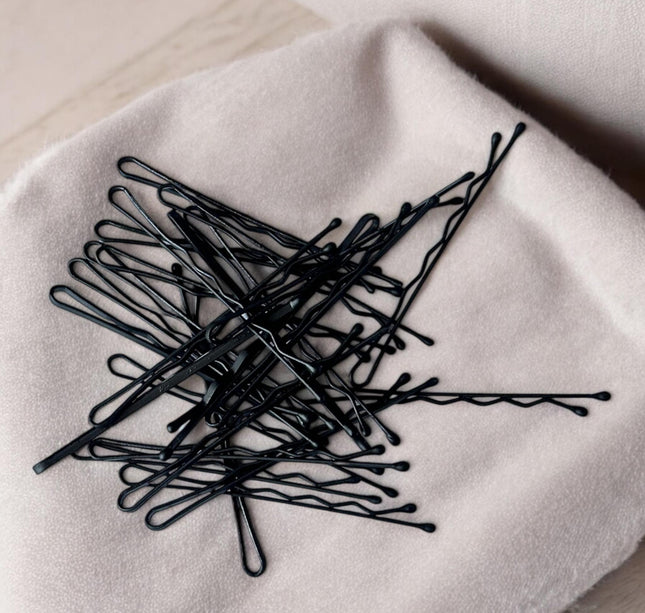 12 Sets de Pasadores Negros para Cabello $4.5 c/u