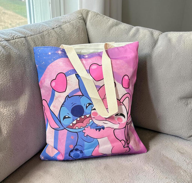 3 Bolsa Sticht Tipo Tote Estampada 37cm*32cm $59 c/u