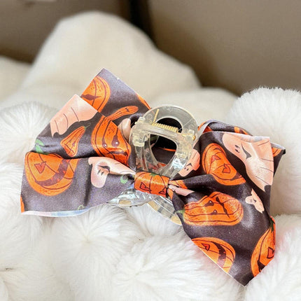 12 Pinzas Moños Halloween Estampados $8 c/u